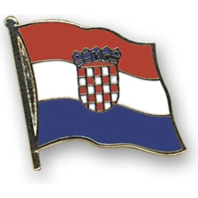 Odznak (pins) 20mm vlajka Chorvátsko - farebný