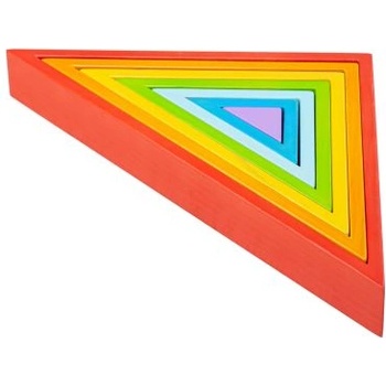 Bigjigs Toys Дървени триъгълници за подреждане (bb300)