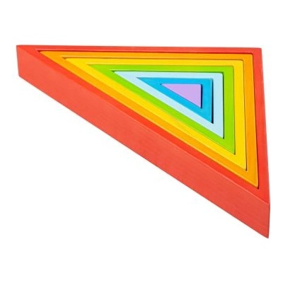 Bigjigs Toys Дървени триъгълници за подреждане (bb300)