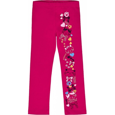 Winkiki Kids Wear Dívčí legginy Meow malinová