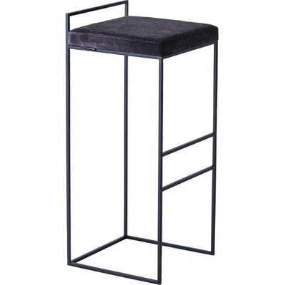 Nordic Design Daisy 77 cm černá kovová s šedým sedákem