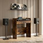 vidaXL DJ маса Опушен дъб 102 x 45 x 102 см Инженерна дървесина (8006744)