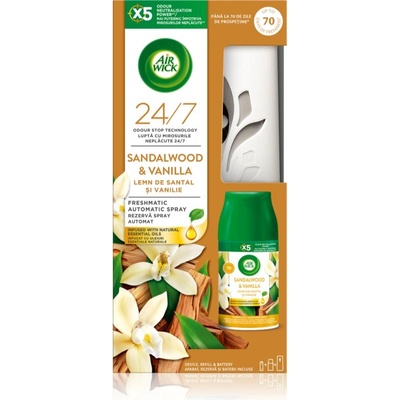Air Wick Freshmatic Sandalwood & Vanilla автоматичен освежител за въздух с пълнител 250ml