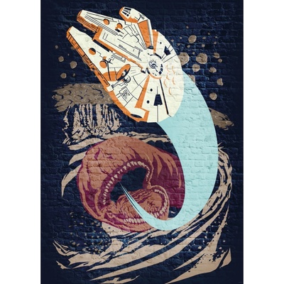 Komar Vliesová fototapeta Star Wars Classic Concrete Asteroid Worm rozměry 200 x 280 cm