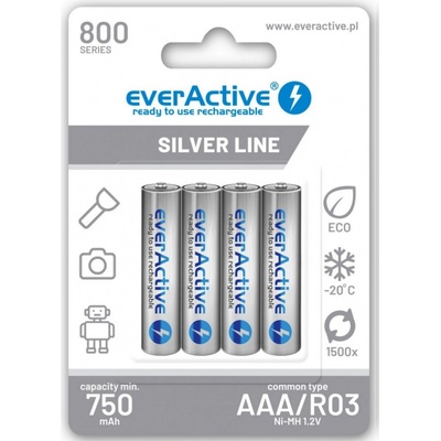 EverActive Silver Line AAA 800mAh 4 ks EVHRL03-800