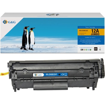 Compatible УНИВЕРСАЛНА КАСЕТА (JUMBO) ЗА HP Laserjet 1010/1012/1015/1018/1020/1022/M1319 MFP - Q2612A / CRG-703 (CRG703) / FX-10 (FX10) - /12A/ - EXTRA HIGH CAPACITY - Black - PN NT-CH2612LF - G&G (NT- CH2612LF)