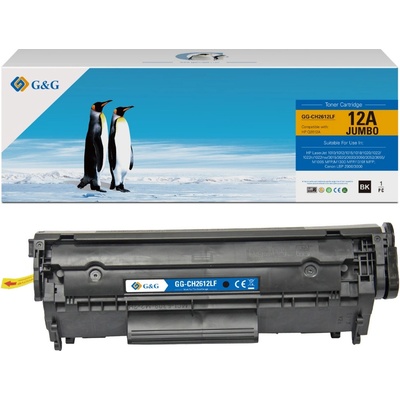 Compatible УНИВЕРСАЛНА КАСЕТА (JUMBO) ЗА HP Laserjet 1010/1012/1015/1018/1020/1022/M1319 MFP - Q2612A / CRG-703 (CRG703) / FX-10 (FX10) - /12A/ - EXTRA HIGH CAPACITY - Black - PN NT-CH2612LF - G&G (NT- CH2612LF)