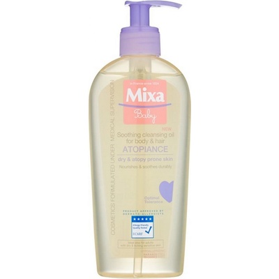 Mixa upokojujúce a čistiace olej Soothing Cleansing Oil For Body & Hair 250 ml