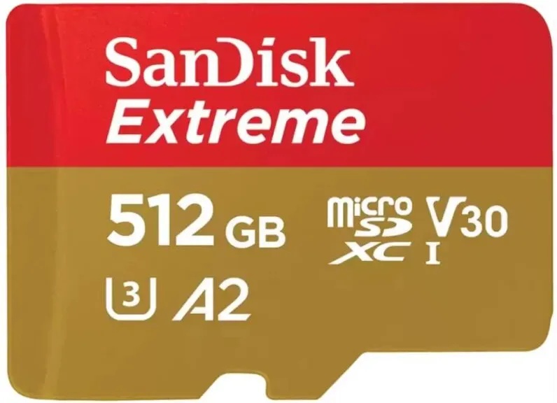 SanDisk Extreme microSDXC 512GB UHS-I/U3/A2/CL10 (SDSQXAV-512G-GN6MA/121589)