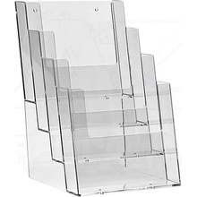 A-Z Reklama CZ plastový zásobník na letáky nad sebou stojací 4 x A5