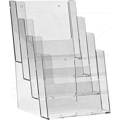 A-Z Reklama CZ plastový zásobník na letáky nad sebou stojací 4 x A5