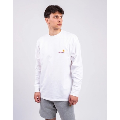 Carhartt WIP L/S American Script t-shirt white