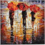 Craft Buddy Творчески комплект, Craft Buddy, Рисуване по номера, В дъжда, 30 х 30 см