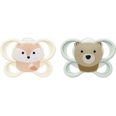 NUK Perfect Match AIR dudlík FOX/BEAR 0-2m 2ks