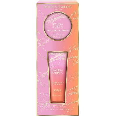 Baylis & Harding Jojoba, Vanilla & Almond Oil sprchový gél 100 ml + telové maslo 100 ml