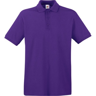 Fruit of the Loom polokošile Premium polo krátký rukáv COT-16321835001 purpurová
