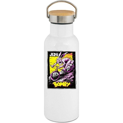 123TRIKO termoska Sjezdař, jedu bomby, V2 500 ml vtipné