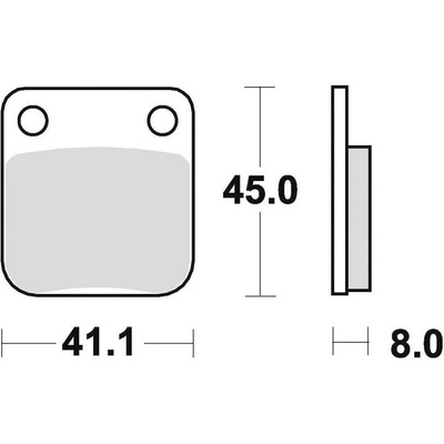 Brzdové destičky, BRAKING (semi-metalická směs SM1) 2 ks v balení M501-120