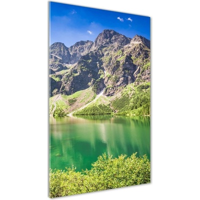 Vertikálny foto obraz sklo tvrdené Morské oko Tatry 50x100 cm