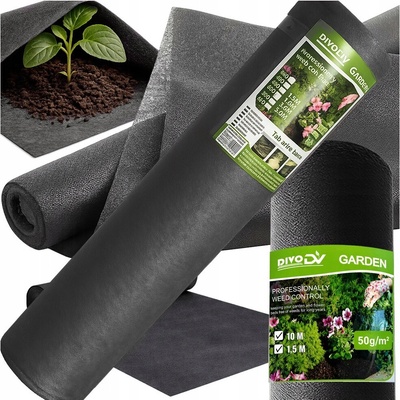 DIVODV 27946 Zahradní agrotextilie 50 g/m² 1,5 x 50 m černá