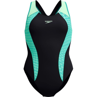 Speedo Дамски бански костюм Speedo Women's Placement Laneback Swimsuit - Turquoise Gem - размер 36 (EU) (150-1092-0912)