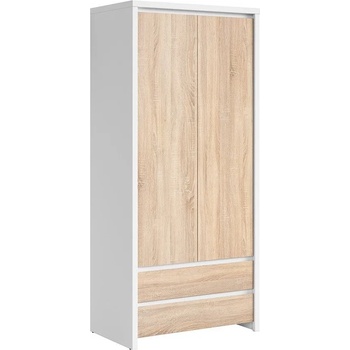 Image 1 of Black Red White Двукрилен гардероб kaspian szf2d2s дъб сонома / бял