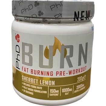 PhD Nutrition Burn Pre-Workout | with ALCAR, CLA & Yerba Mate [200 грама] Ябълка