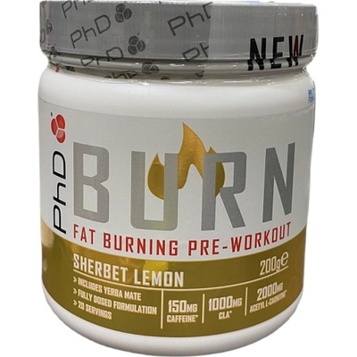PhD Nutrition Burn Pre-Workout | with ALCAR, CLA & Yerba Mate [200 грама] Ябълка