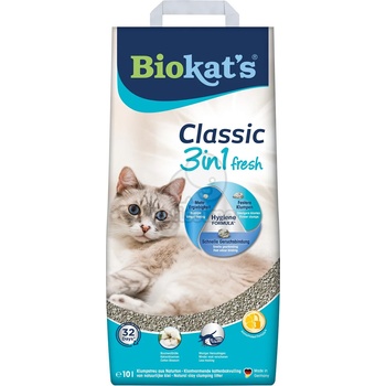 Biokat's Classic Fresh 3in1 Cotton Blossom постелка за котки 2 x 10 л