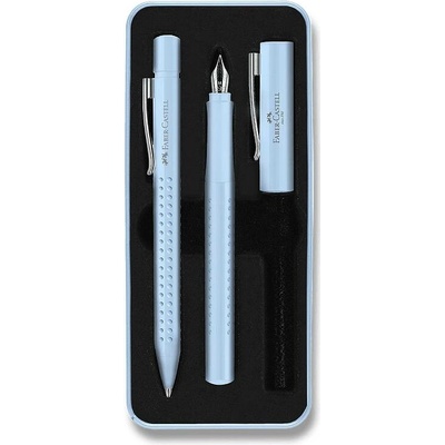 Faber Castell Sada plnicí a kuličkové pero Grip Edition 2010 světle modrá 0021/2015240