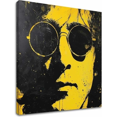 Obraz John Lennon - Žltý odraz reality | dokončené rukou umelca - 80x80 cm