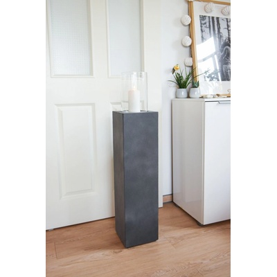 eshop-kvetinace.cz Dekorační sloup/svícen LUMIRA, výška 97 cm, vláknocement, šedý