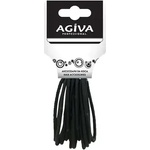 AGIVA Ластик за коса Agiva Professional, 5 см, Черен, 12бр (bb2010)
