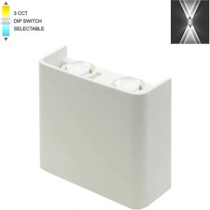 VITO LED ФАСАДЕН АПЛИК 3231100 BINO-2 4W SMD 3xCCT 11x10см IP65 БЯЛ (3231100)