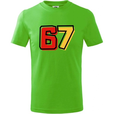 67 čísla Tričko dětské bavlněné Apple Green