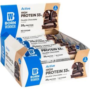 Born Winner Active 33% High Protein Bar [12 x 60 грама] Двоен шоколад