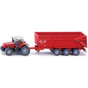 SIKU Farmer - Трактор Massey Ferguson с ремарке, мащаб 1: 87 (1844)