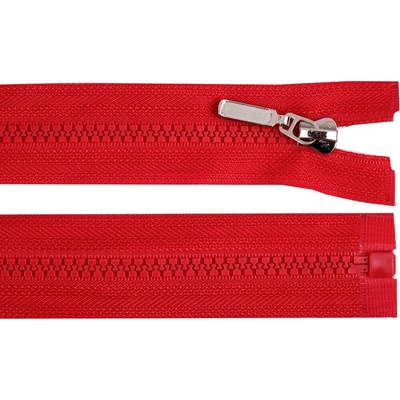 Kostěný zip No 5 délka 60 cm s ozdobným jezdcem Varianta: 148 červená, Balení: 1 ks