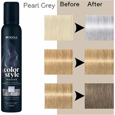 Indola Color Style Mousse semi-permanentná barva Pearl Grey 200 ml