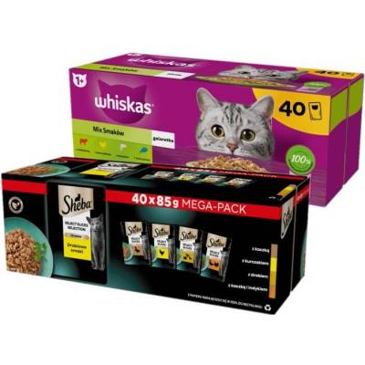WHISKAS/Sheba Adult sáčky s drůbeží příchutí 80x85 g