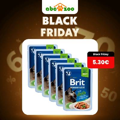 BRIT - Kapsička BRIT Premium Cat Delicate Fillets in Gravy with Duck for Sterilised 6 x 85 g