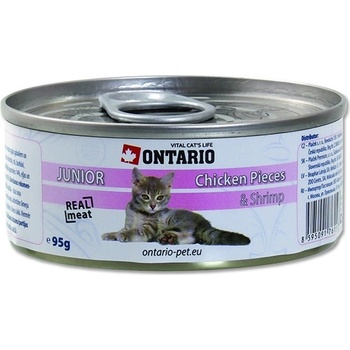 Ontario Junior kuře Pieces & Shrimp 95 g