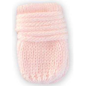 Zimní pletené kojenecké rukavičky sv. růžové