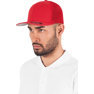Urban Classics Шапка с козирка в червено Flexfit Mesh TruckerUB-6511-00199 - Червен, размер S/M