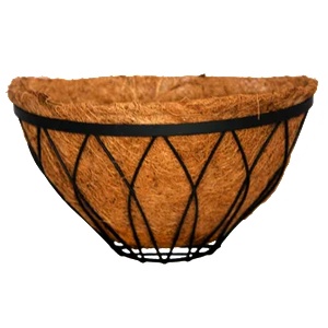 HORECANO Кокосова саксия стенна полукръг 35x18h20cm (CGF0529-14) (019792)