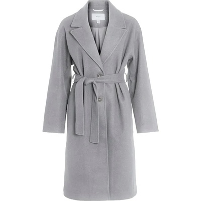 VILA Палто Vila Claudia Long coat - Grey (Light Grey Melange)