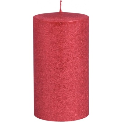 Nohel Garden Svíčka VÁLEC METALIK rustikální červená d6x9cm | Zboží Auto