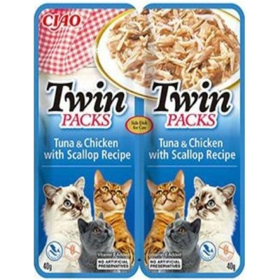 Twin Packs Tuna & Chicken in Scallop Broth 2 x 40 g