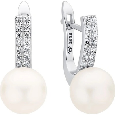 Gaura Pearls stříbrné náušnice s bílou perlou Antigona SK23211EL/W stříbrná Bílá