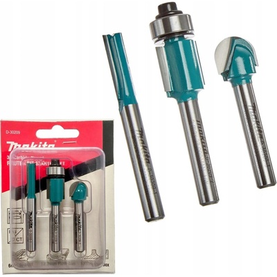 Sada 3 fréz do frézky 6mm Makita D-30209